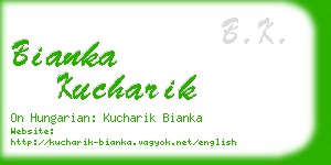 bianka kucharik business card